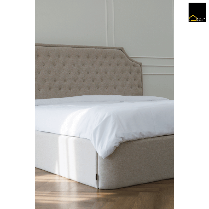 เตียงนอน 3.5 ฟุต RENITA HOME รุ่น Ashley สีน้ำตาลอ่อน_5